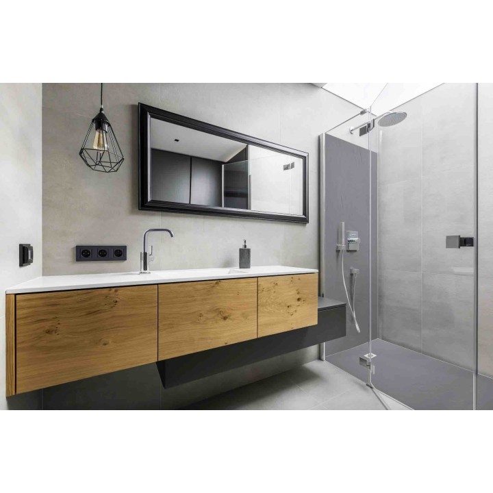Receveur de douche en résine aspect ardoise