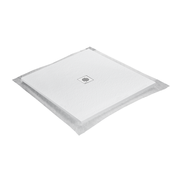 Receveur résine imitation granit - grille carrée