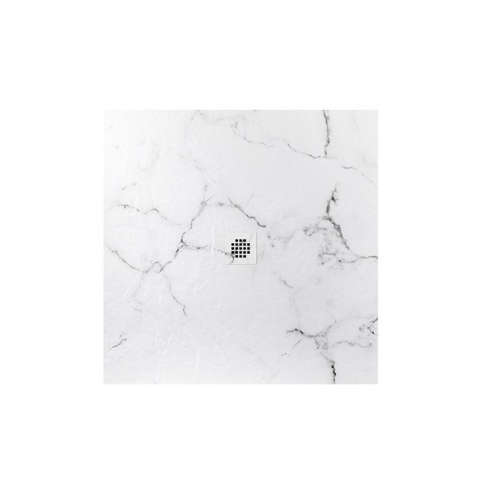 Receveur marbre grille carrée