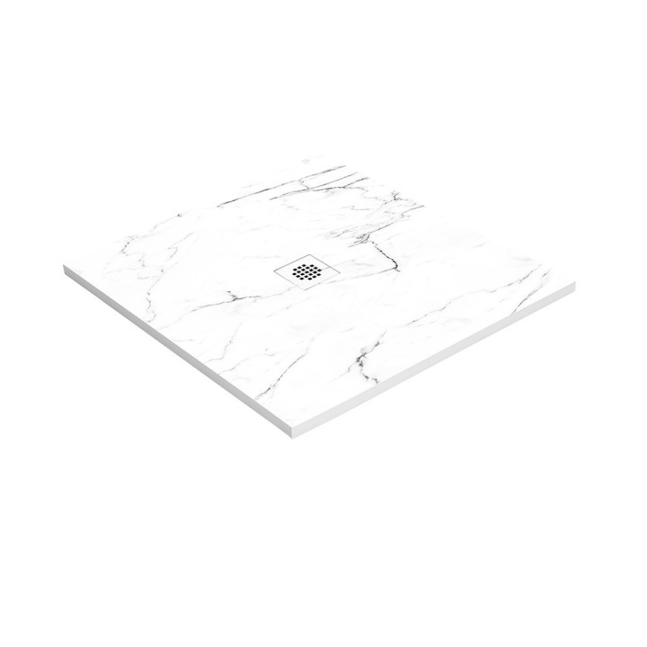Receveur marbre grille carrée