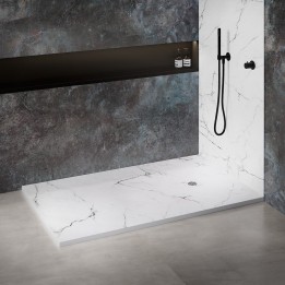 Receveur marbre grille carrée