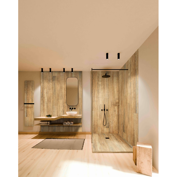 Receveur Wood - Aspect bois chene clair