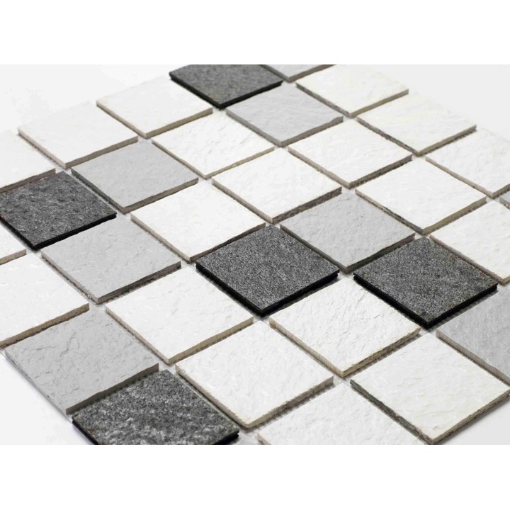 Mosaique en résine et pierre naturelle 100 x 50 cm - 5 x 5 cm